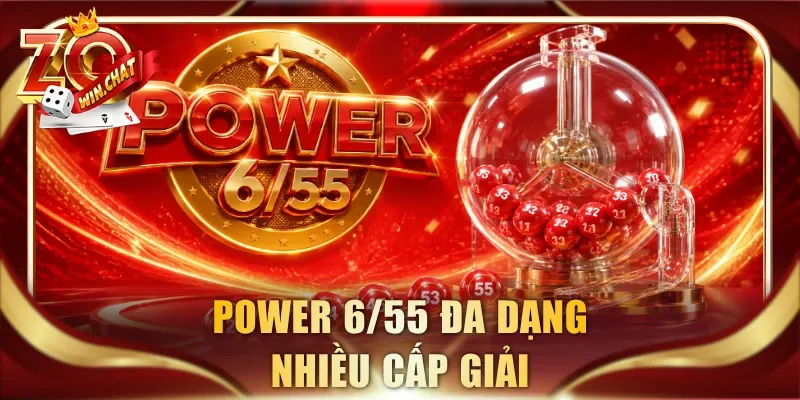 Power 6/55 đa dạng nhiều cấp giải